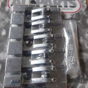ABM 5-String Bass Bridge, Solid Brass wit Roller Saddles