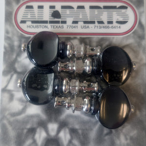 Gotoh Planetary Ukulele Keys, Nickel, With Black Buttons, Set of 4 pcs