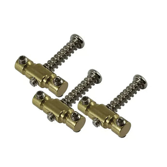 Advanced Plating Compensated Telecaster Brass Saddles (set of 3)