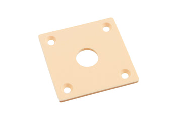 Vintage-Style Square Jackplate for Les Paul, Cream