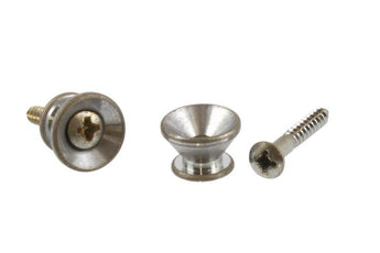 Strap Buttons, Aged Chrome