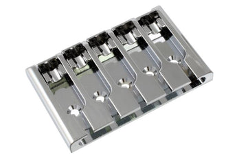 Adjustable 5-String Bass Bridge, Chrome