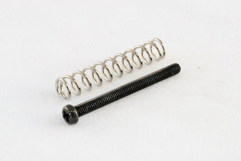 Metric Humbucker Pickup Mounting Screw and Spring, in Black