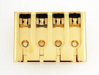 Adjustable 4 String Bass Bridge, Gold