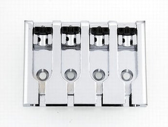 Adjustable 4 String Bass Bridge, Chrome