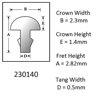 Sintoms Elite 2.3mm fret wire