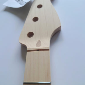 Replacement Unfinished Neck for Jazz Bass or Precision Bass, Solid Maple
