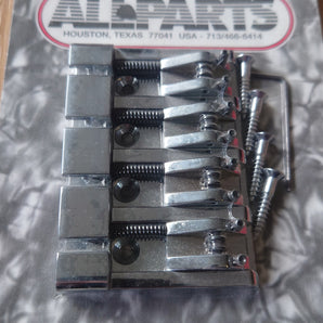 ABM 4 String Bass Bridge, Solid Brass, with Steel Roller Saddles