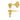 Hipshot US HB6 Ultralite Bass Machine Heads - 3/8" Post, Clover Key, GOLD