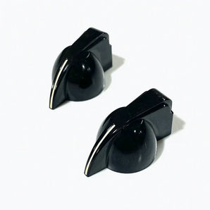 Chicken Head Pointer Knobs, with Set Screw, Black, Pack of 2