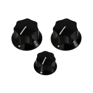 Knobs for J Bass, Set of 3, fits USA Solid Shaft Pots