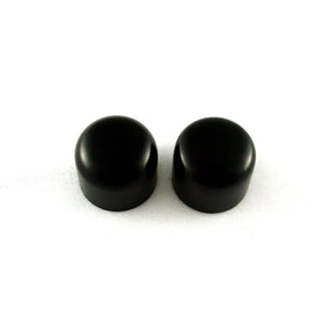 Wooden Dome Knobs, Set of 2, Push-On, Ebony