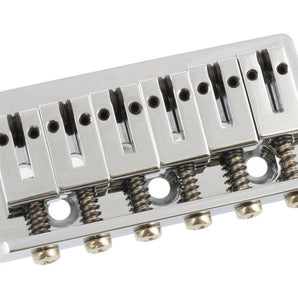ABM Non-Tremolo Bridge  Strat - Ferrules  Roller Saddles - Chrome