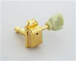 Gotoh Tuning Keys Vintage Style 6-In-Line Plastic Keystone Buttons - Gold