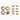 Badass Bass key Bushings and Screws, Gold