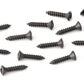 Battery Cover Mounting Screws, Deluxe Series Basses, 4 x 1/2, Black (12)