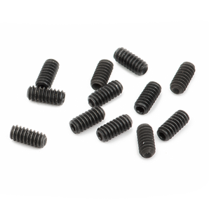 American Series Guitar Bridge Saddle Height Adjustment Screws (1/4"), Black (12)