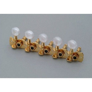 Allparts 10-string Tuning Keys - 5x5 on a strip - GOLD