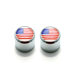 Allparts Dome Knobs with US Flag Cap