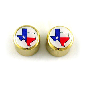 Allparts Metal Dome Knob with Texas Flag fits split shaft pots