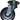 Amp feet - caster and socket - Fender style with 2.5" wheel (set of 4)