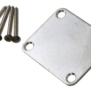 4 Hole Neckplate for Guitar or Bass - Gotoh - Aged Chrome