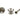 Strap Buttons, Aged Chrome