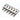 Bridge saddles for Strat - rectangular w off-set screw - GraphTech