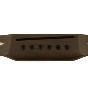 Acoustic Guitar Bridge with Snowflake Inlay