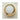 Dome metal knob w white acrylic inlay