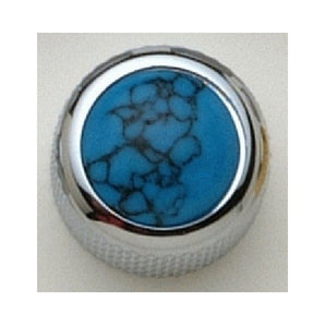 Allparts Dome Metal Control Knob with Turquoise Inlay
