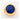 Dome metal knob w blue pearl acrylic inlay