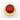 Dome metal knob w red pearl acrylic inlay