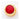 Dome metal knob w red acrylic inlay