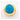 Allparts Dome Metal Control Knob with Turquoise Inlay