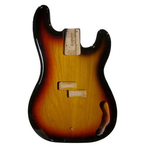 P Bass Replacement Body with Polyurethane Finish - 3 Tone Sunburst