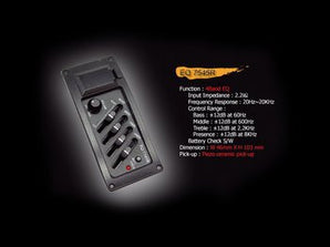 Pickup - piezo pickup w active 3-band EQ plus volume w battery box