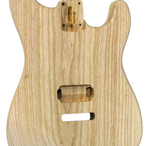 Strat Replacement Body, Unfinished in Swamp ash - 1 HB Pickup Rout