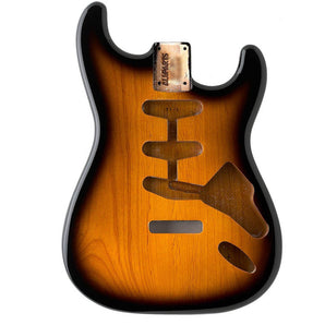 Strat Replacement Body with Polyurethane finish - 2 Tone Sunburst