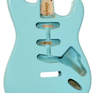 Strat Replacement Body with Polyurethane Finish - Sonic Blue
