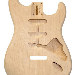Strat Replacement Body, Unfinished in Alder
