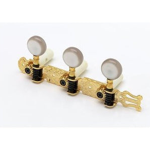 Classical tuning keys w round pearloid buttons