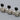 Vintage Deluxe Style Tuning Keys - 3x3 on a strip w/ Black Plastic Buttons