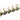 Tuning keys - Open gear tuning keys 6-in-line on a strip