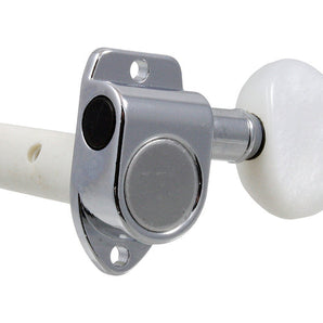 Allparts Individual Classical Tuning Keys - (3 x 3) - with White Plastic Buttons