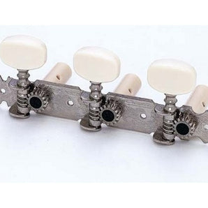 Classical tuning keys  w white plastic buttons (set of 6)
