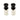 Studs and Anchors for Stop Tailpiece (BLACK)