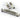Tailpiece - Stop tailpiece - compensated for unwound G - 'lightning bar' tailpiece, w USA studs & anchors, 3-1/4 inch spacing