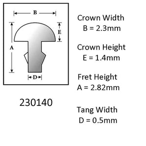 Sintoms Elite 2.3mm fret wire