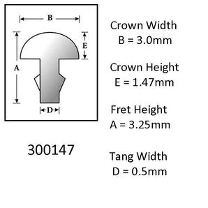 Sintoms Fret wire 3.0mm crown width